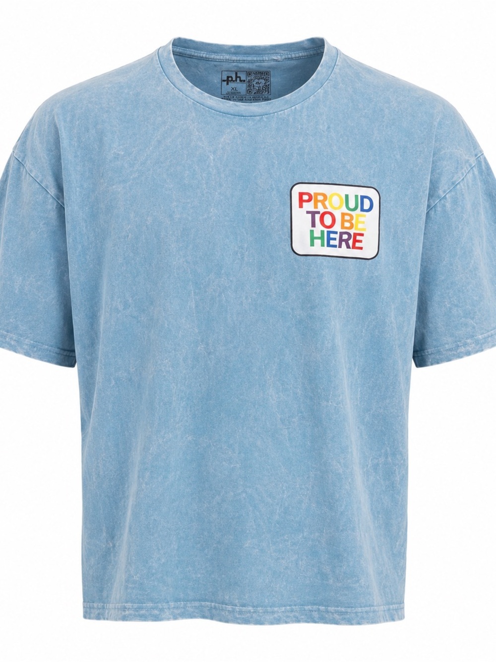 The Phluid Project Light Blue 'Proud To Be Here' Tee